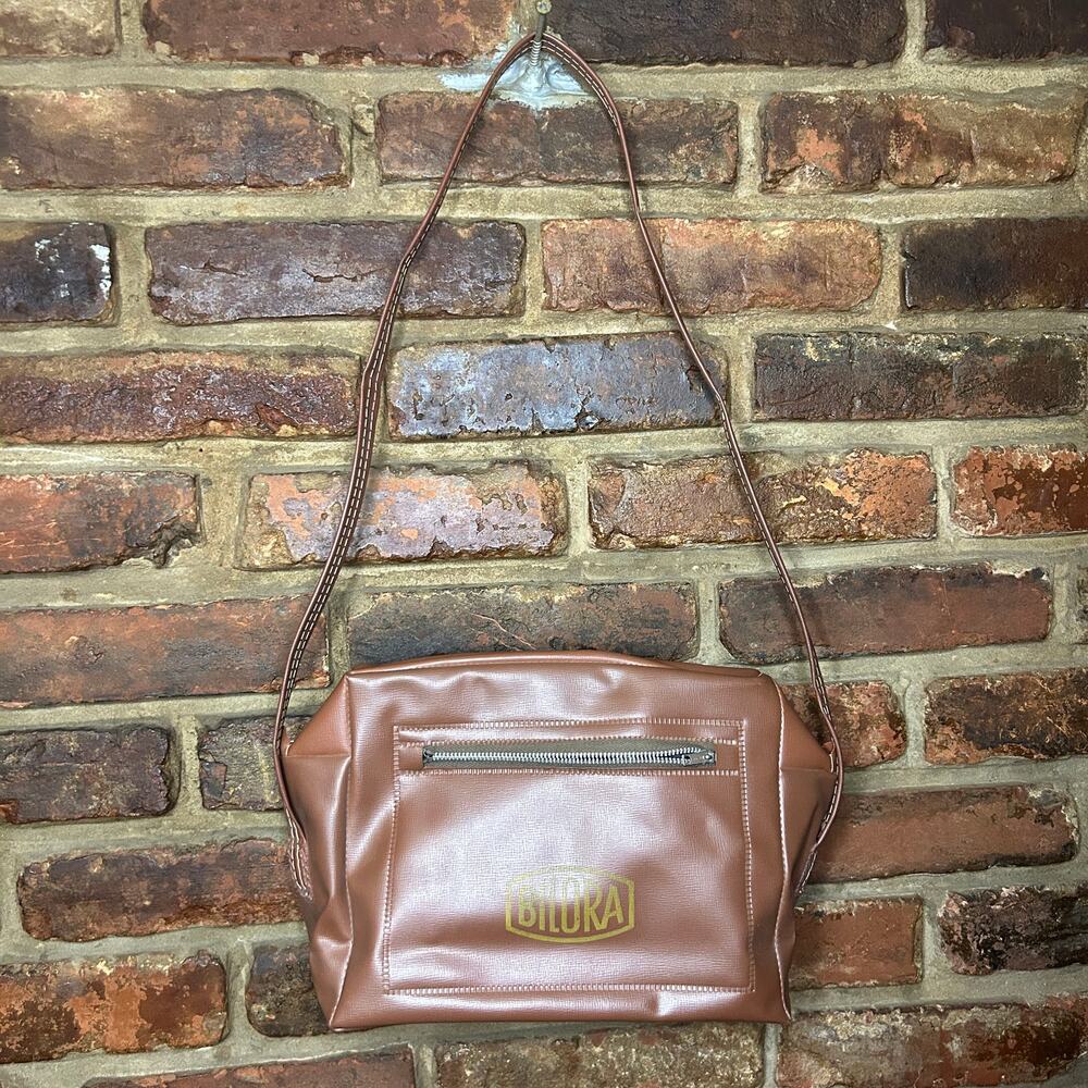 Bilora Vintage Brown Leather Camera Bag Case Tote Shoulder Strap